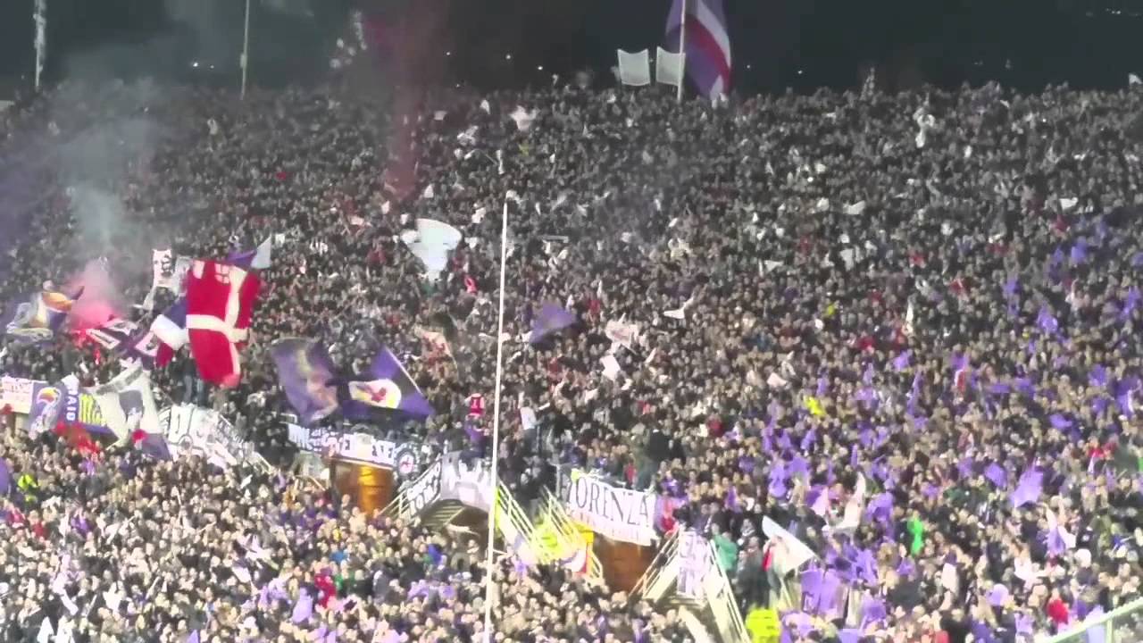 Fiorentina vs Juve 0-0 05.12.2014 Tifo ultras Viola