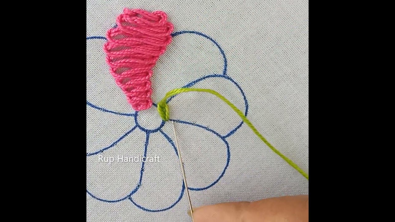 Basic Blanket Stitch Hand Embroidery | very easy flower  florar design needle work #embroidery 113