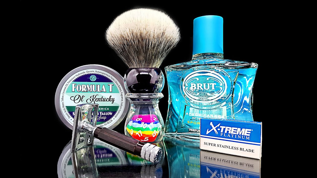 Бритьё! Yaqi 26 мм, Apollo razor, FORMULA-T (OL' KENTUCKY),  Brut Sport Style, Х-Treme platinum