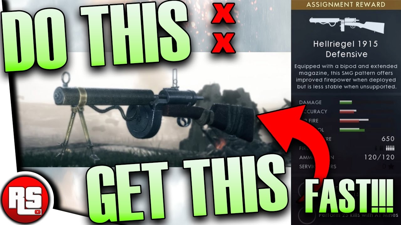 How to Unlock the Hellriegel 1915 Defensive: Best Ways to Get AT Mine Kills, BF1 at mine tips
