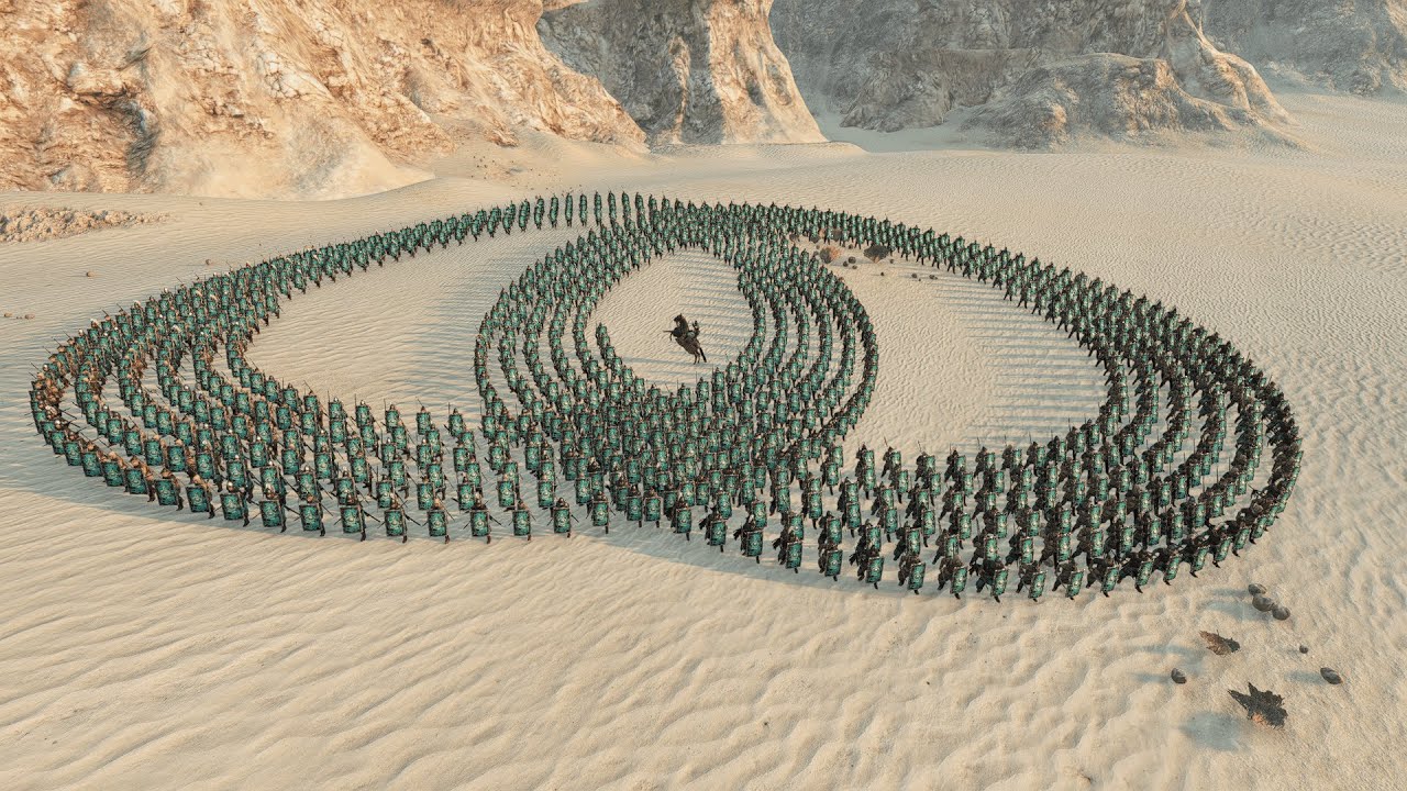 1000 Khuzait Darkhan vs 1000 Vlandian Soldiers | Mount & Blade Bannerlord : Two Circle Formation