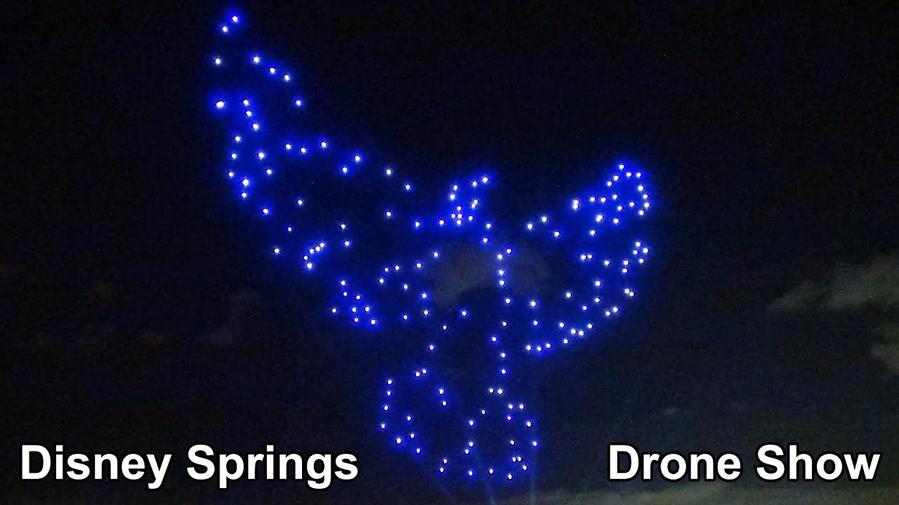 NEW Starbright Holidays Light Show at Disney Springs Featuring 300 Intel Shooting Star Show Drones
