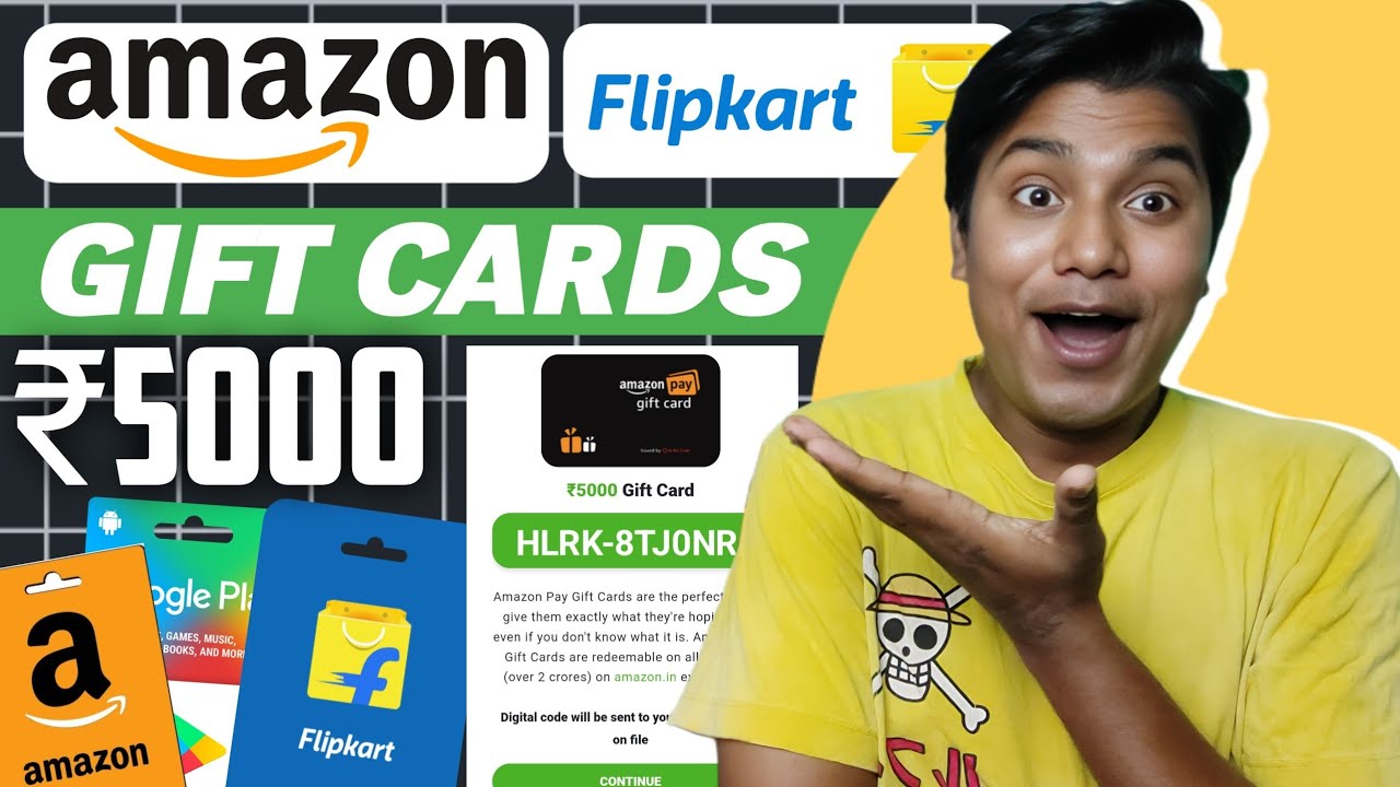 ₹5000/- FREE AMAZON GIFT CARD | Easiest Way to Get Free Amazon Flipkart Gift Cards