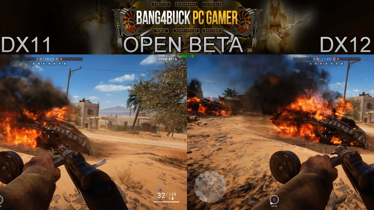 Battlefield 1 Open Beta DX11 VS DX12 | GTX 1080 | i7 5960X 4.4GHz
