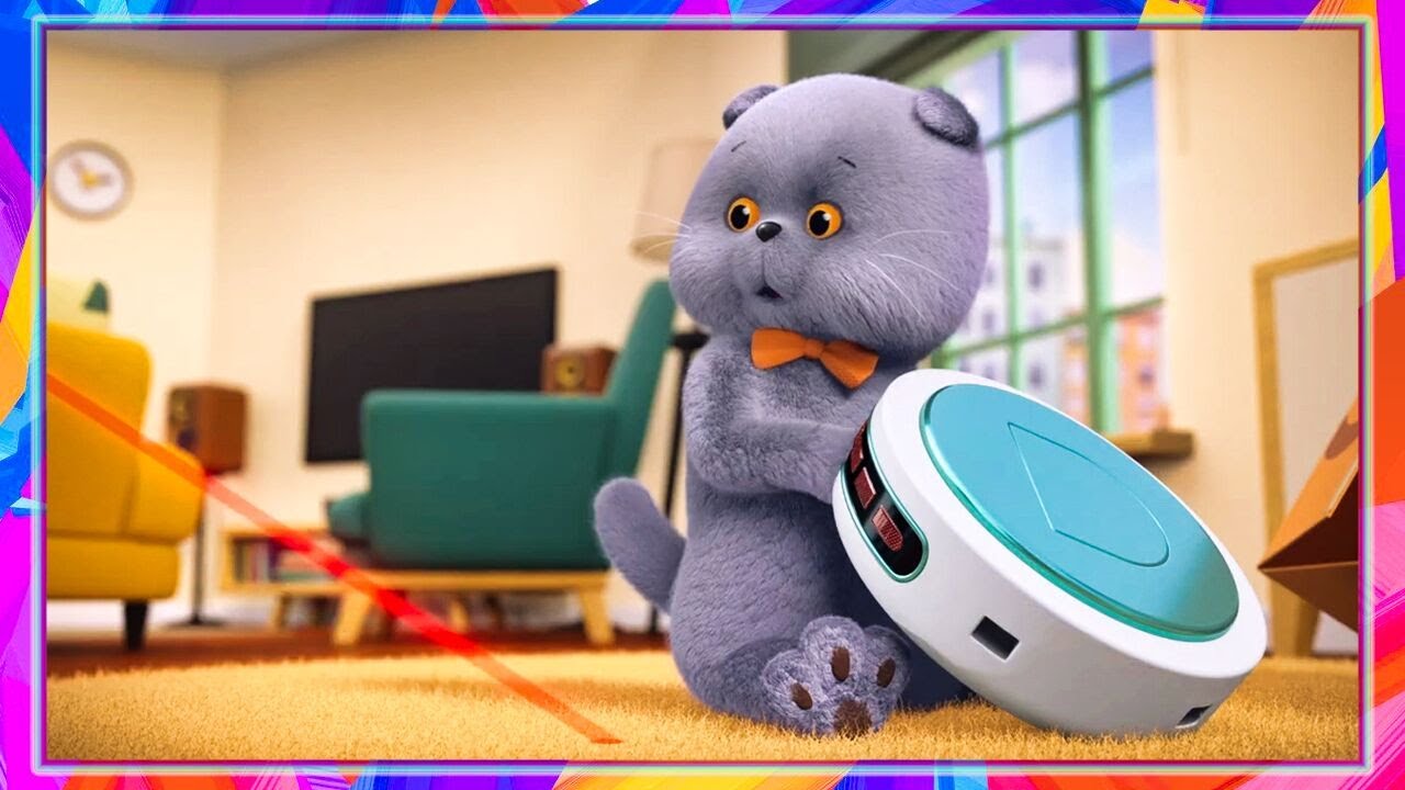 😺 Кот Басик - 😁 Как развлечь питомца  (4 серия) | Приколы про котика - Весёлые мультики для детей