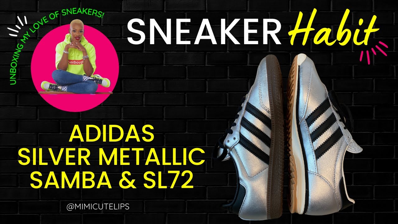 Unboxing Silver Metallic Adidas Samba and SL72