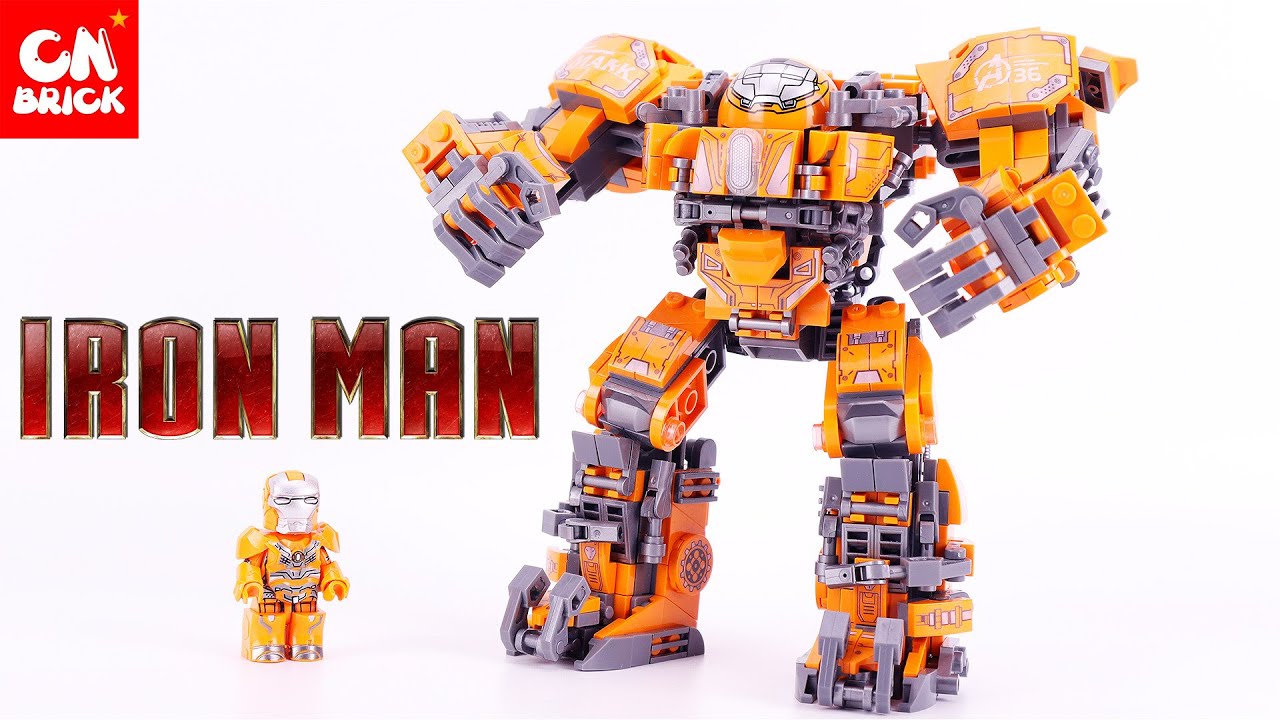 Unoffical LEGO IRON MAN MK36 HULKBUSTER MECH ROBOT LY76019 Unofficial lego lego videos