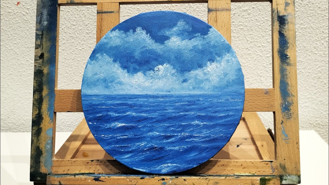 Lección COMO PINTAR el MAR ✨ FÁCIL ✨ y NUBES con Óleo | Pintar con Francis