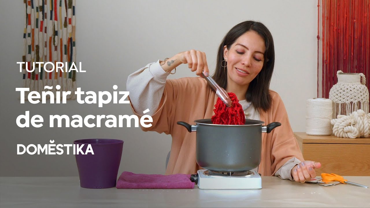 TUTORIAL Macramé | Cómo Teñir un Tapiz Textil | Pluumbago | Domestika
