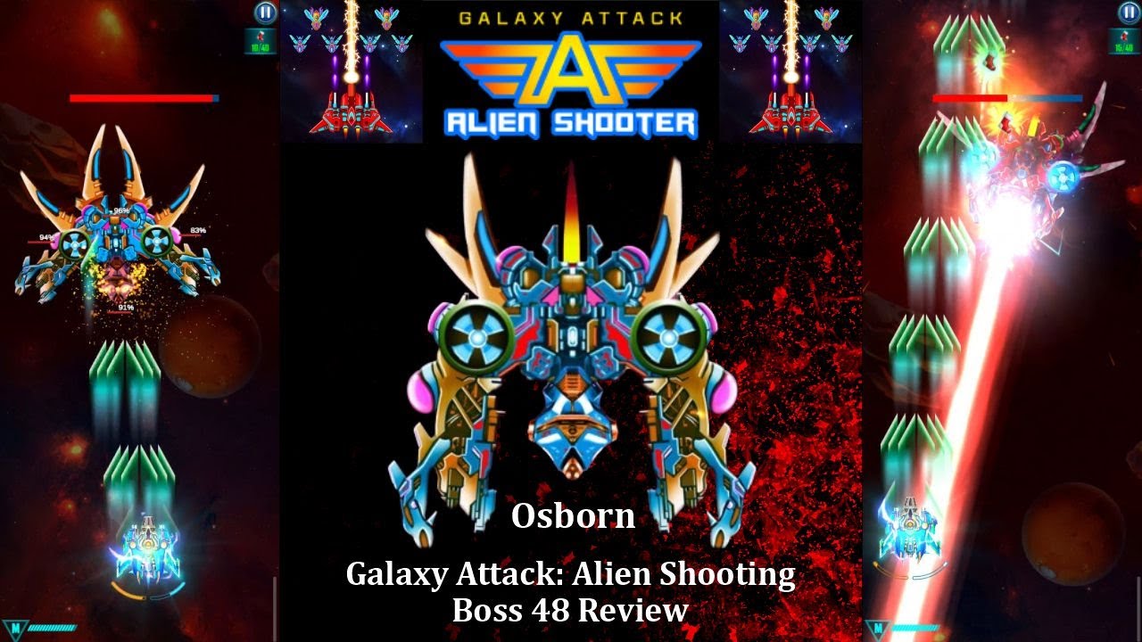 Galaxy Attack: Alien Shooting | New Boss Mode | New Boss 48 Osborn Only Review | By Apaceh Gamers