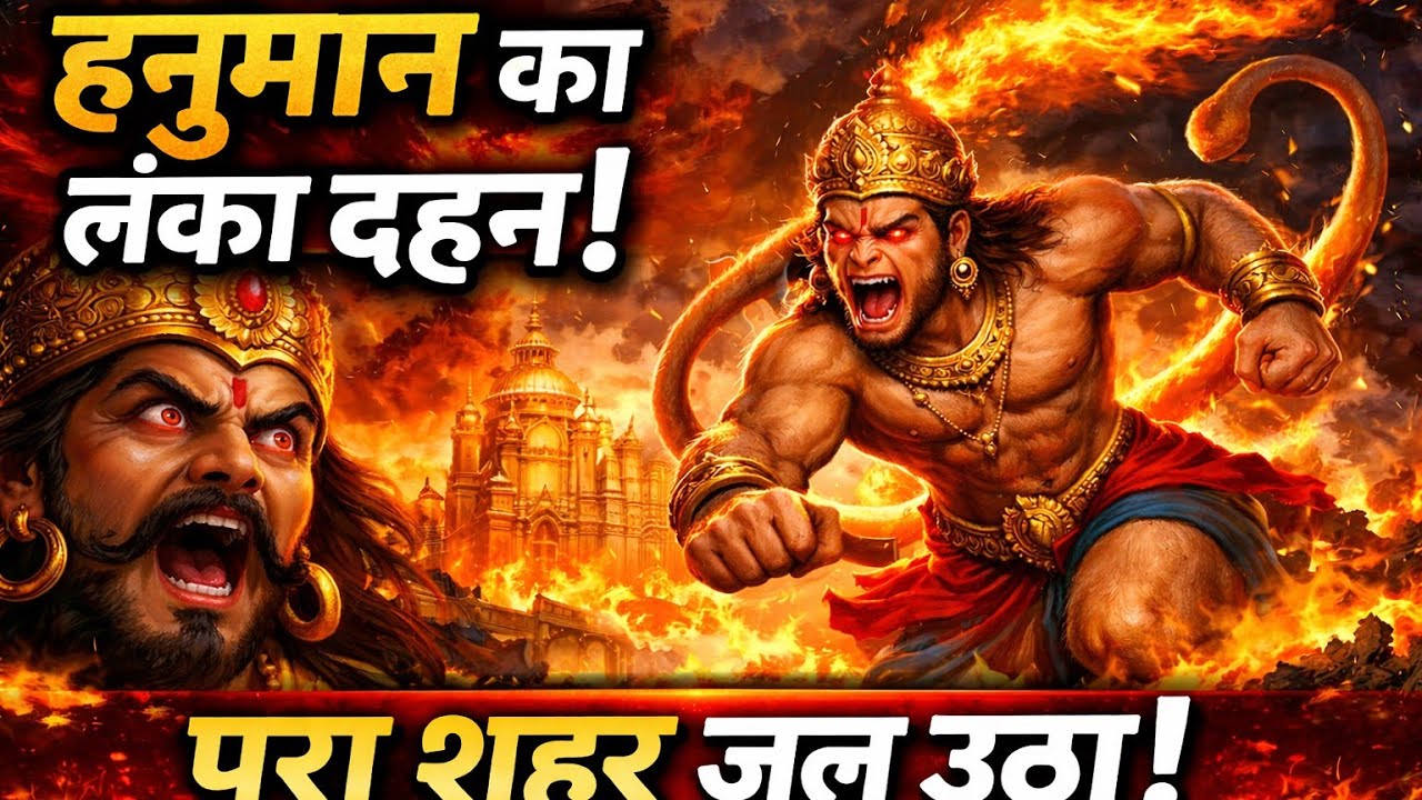 हनुमान जी ने जला दी पूरी लंका | Hanuman Lanka Dahan Powerful Story #hanuman #trendingnow #viralvideo