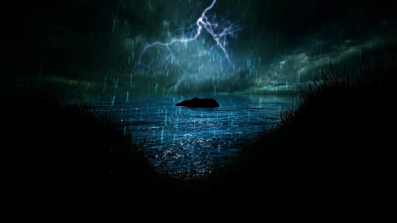 I Want to Sleep to Rainstorm and Heavy Ocean Thunder Sounds | Dimmed Screen Fall Asleep Dreaming