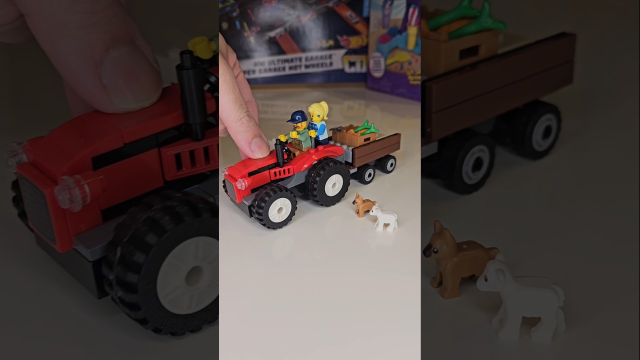 LEGO City Red Farm Tractor with Trailer & Sheep