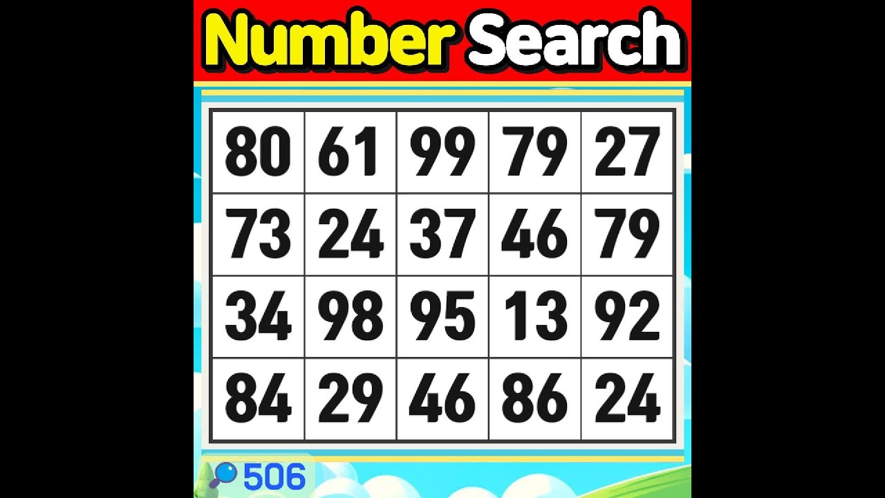 Number Search #506 If you don’t challenge yourself, nothing will change.【Match | brain game】