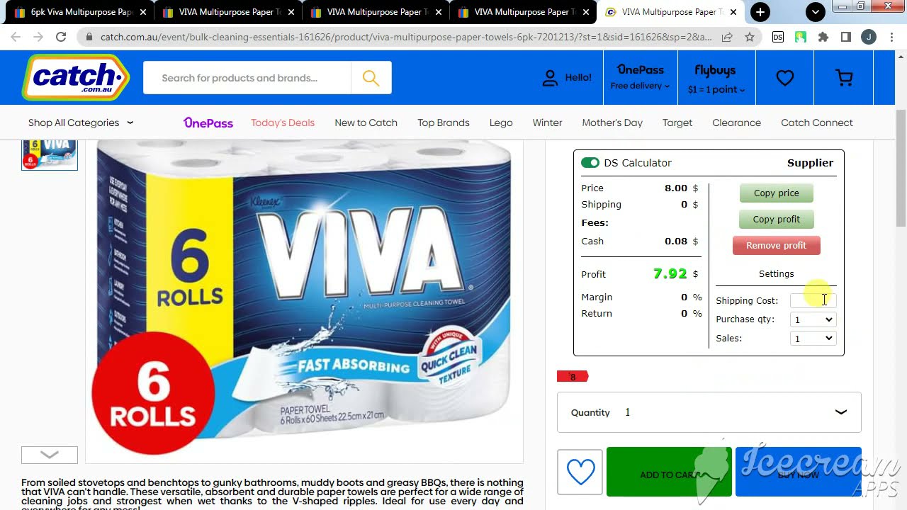 Ebay AU dropshipping from Catch.com.au | Extension for chrome - DS Calculator