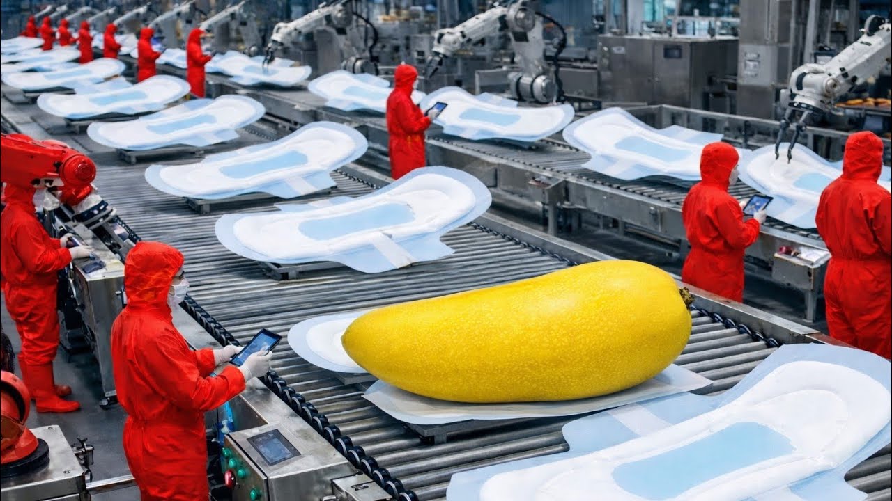 Inside The World's Largest Mango and sanitary pads Factory