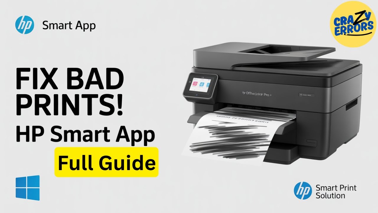 Printing Streaks, Smears, or Faded Text? Fix HP OfficeJet Pro with HP Smart App (Windows 11 Guide)