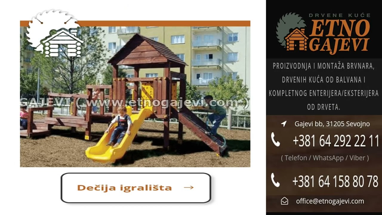 ETNO GAJEVI Sevojno Proizvodnja i montaža Brvnara i Drvenih kuća od balvana Gajevi Srbija
