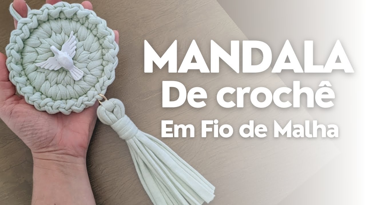 MANDALA DE CROCHÊ EM FIO DE MALHA - PARA BATIZADOS