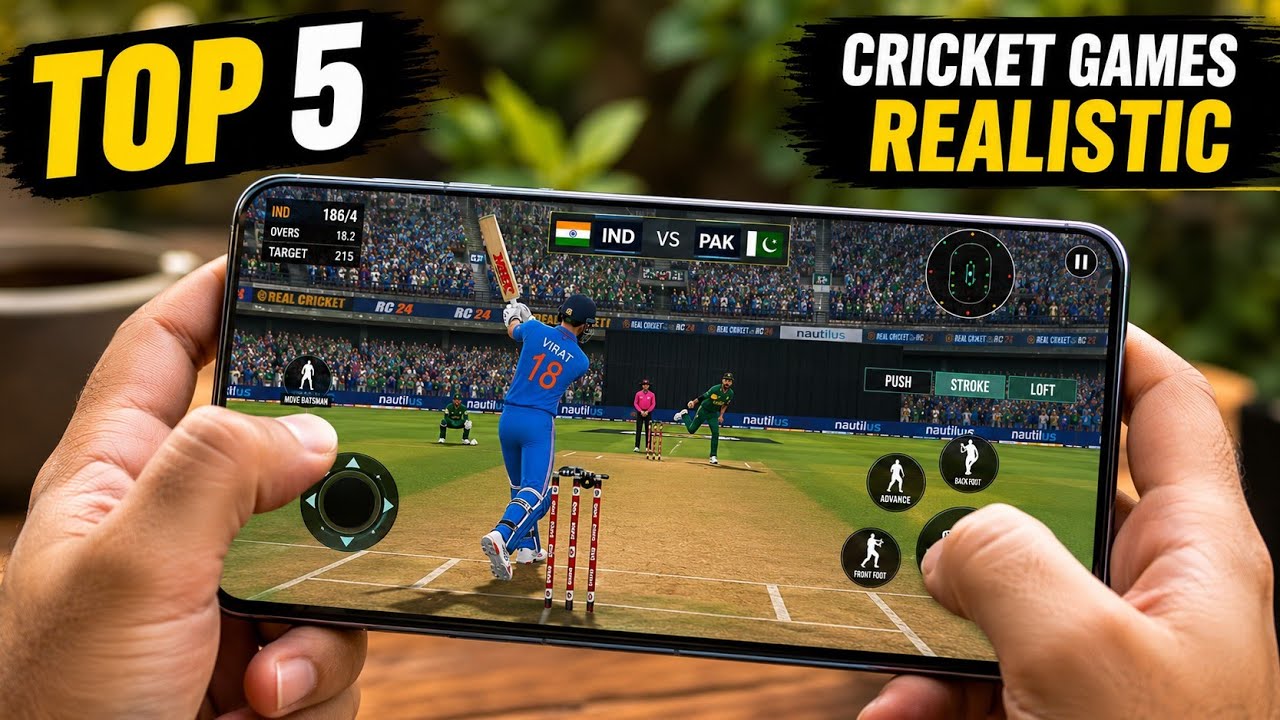 TOP 5 BEST CRICKET GAMES for ANDROID 🏏🔥 | Real Cricket, Sachin Saga & More | @Play.WithSunil 