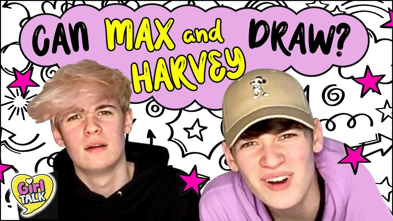MAX AND HARVEY TAKE THE DRAWING CHALLENGE! | GirlTalkWorld