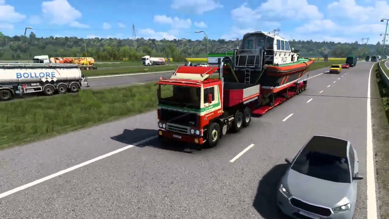 #eurotrucksimulator2 #24 | Trelleborg to Esbjerg | Volvo F12 Globetrotter | Special Cargo Transport