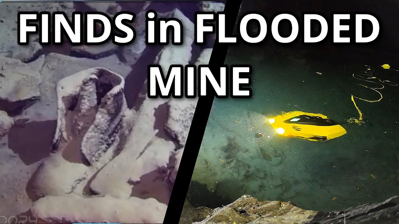 UNDERWATER DRONE EXPLORE in FLOODED SLATE MINE -The finds-