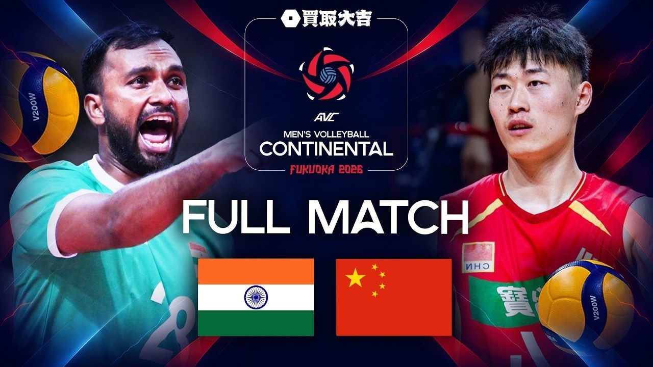 India 🇮🇳 vs. China 🇨🇳 - Pool Play | AVC Men's Continental Championships 2026 | Full Match