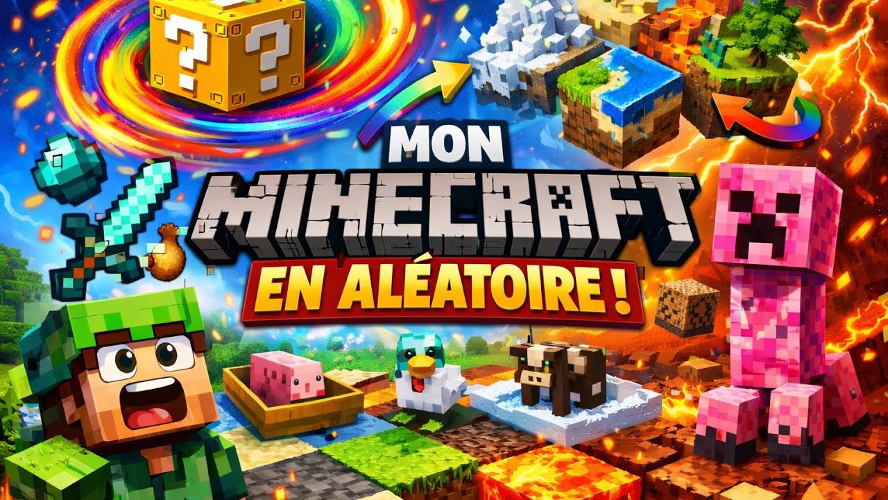 Minecraft MAIS ... chaque bloc cassé devient totalement aléatoire