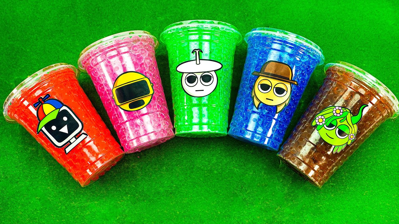 GUESS which sprunki character will out of the cubes Aqua Dot Cup Pt5. 💖Paper Diy 💖
