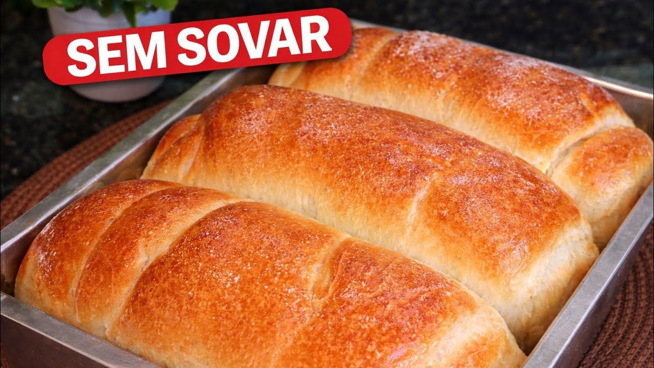 Sem OVOS, sem LEITE, sem MARGARINA 😱 / PÃO de  ÁGUA (NÃO PRECISA SOVAR) ECONÔMICO e SUPER FOFINHO...