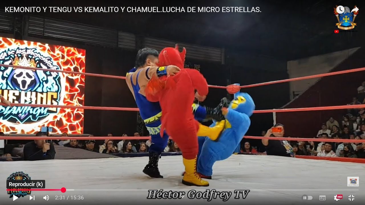 KEMONITO Y TENGU VS KEMALITO Y CHAMUEL.LUCHA DE MICRO ESTRELLAS.