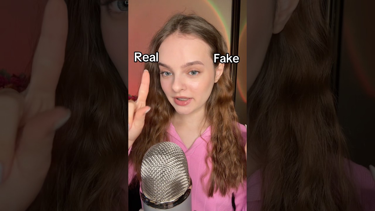 Real or Fake🩷 #asmr #tingles #visualtingle #asmrtriggers #relax