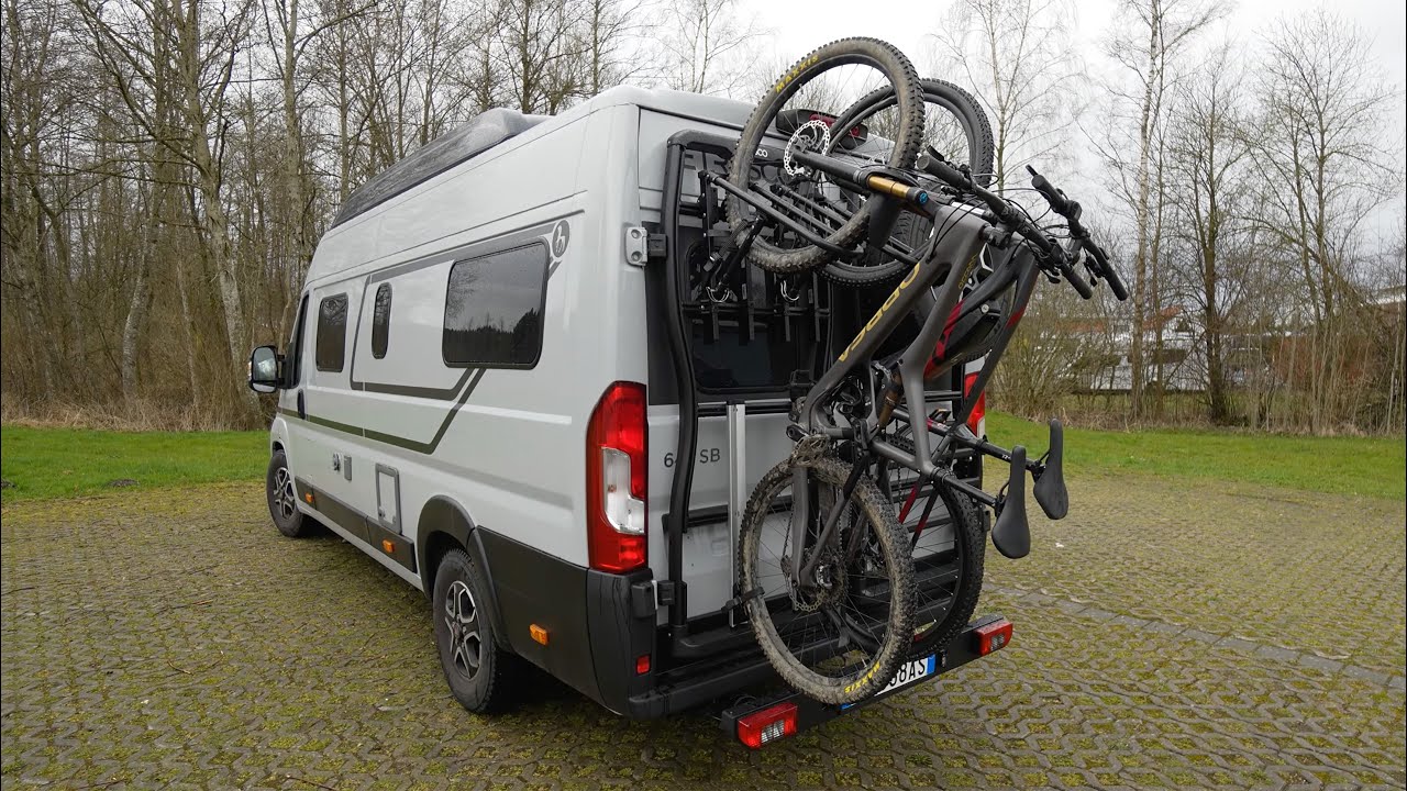 Wohmobile 2023: Genialer E-Bike Heckträger für Ducato. Original Etrusco Zubehör Fahrradträger