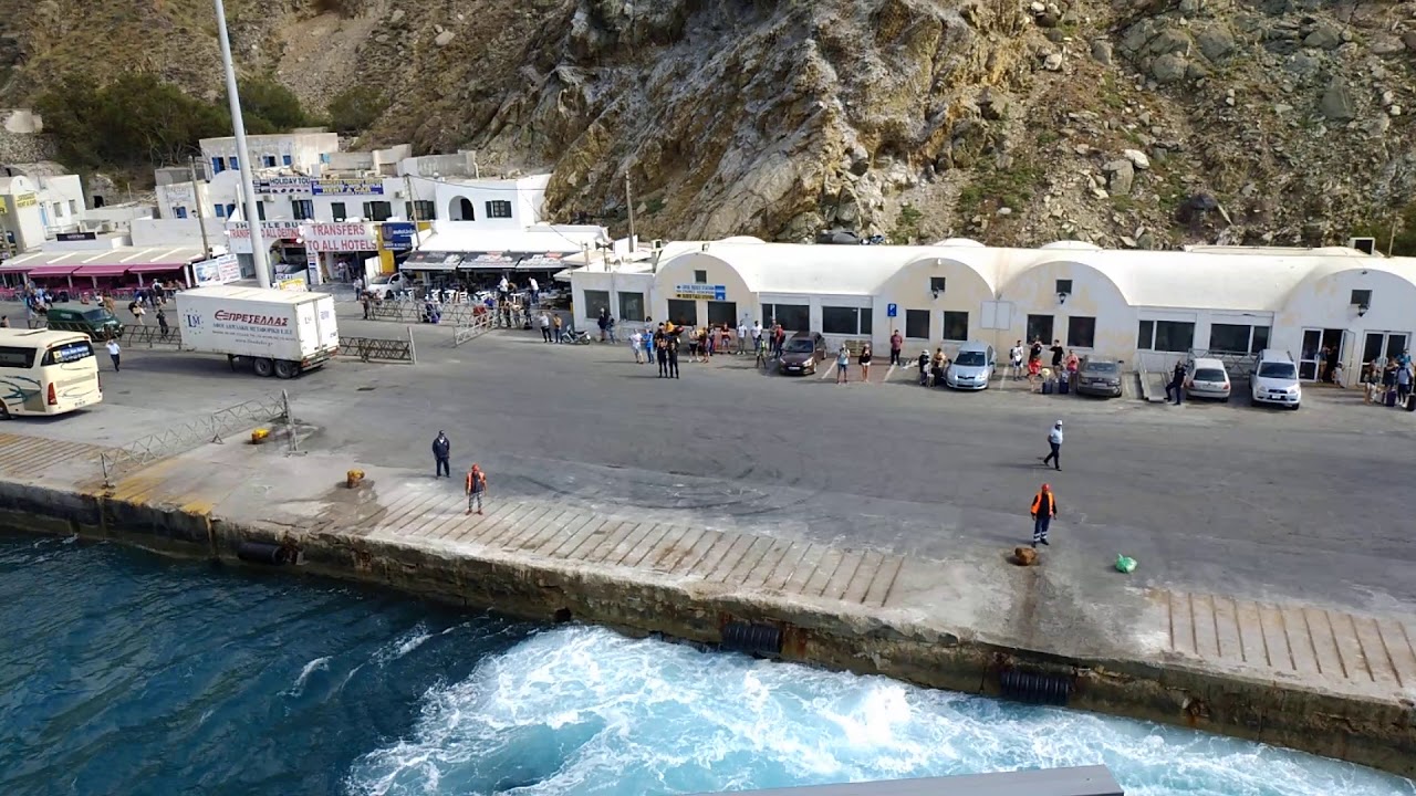 Golden Star Ferries SuperFerry II Arriving at Santorini, from Mykonos, Greece, June 5, 2019