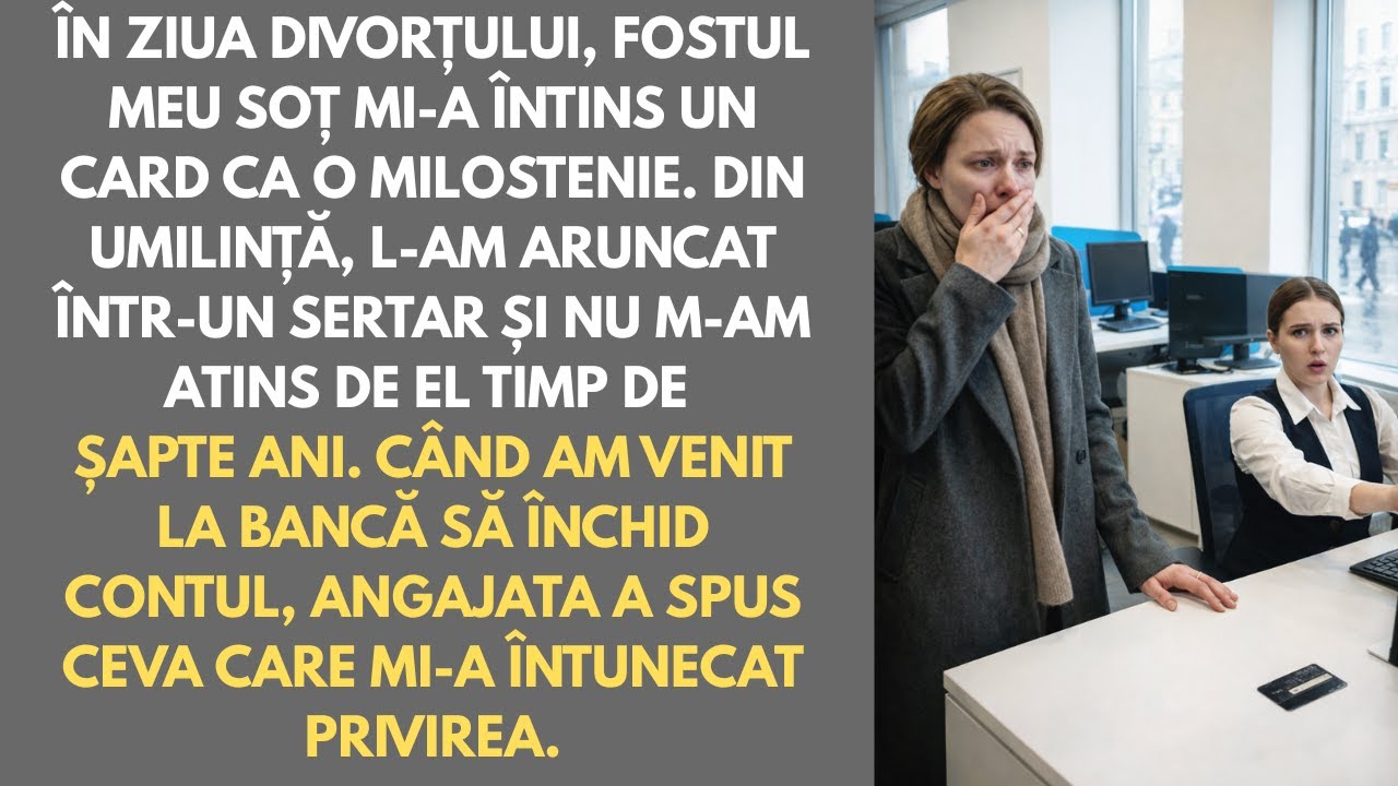 Soțul mi-a aruncat cardul într-o baltă, în fața tribunalului. După 7 ani am aflat ce se afla...