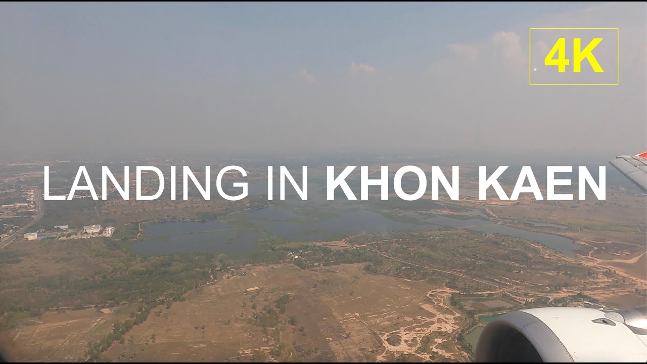 Landing in KHON KAEN, Thailand | 4K Window Seat