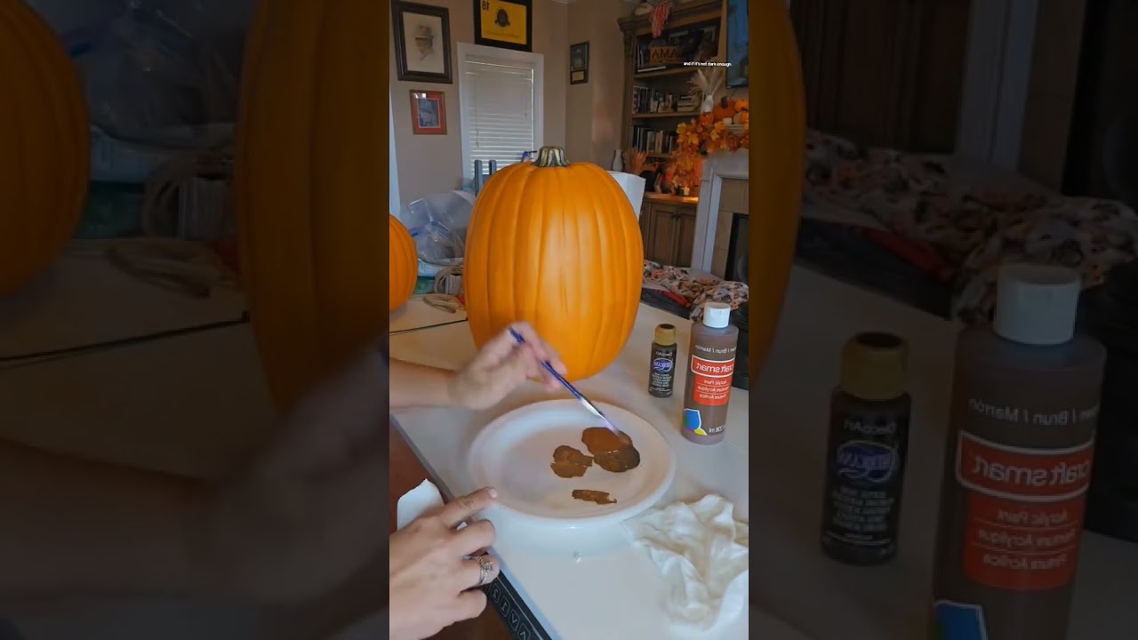 How to make Fake Pumpkins look real.        #halloween #falldecor #diy #falldiy  #falldiys