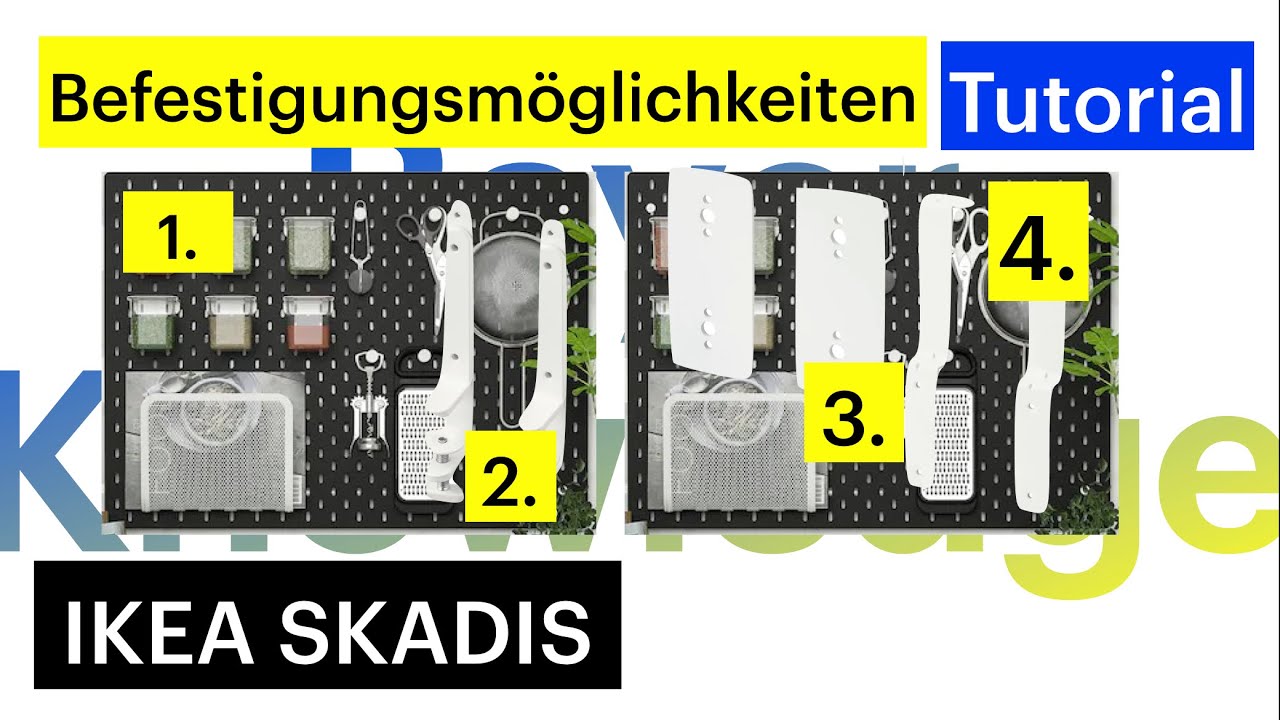 IKEA SKADIS Lochplatte befestigen Tutorial Aufhängesystem Lochbrett Pegboard Vorstellung
