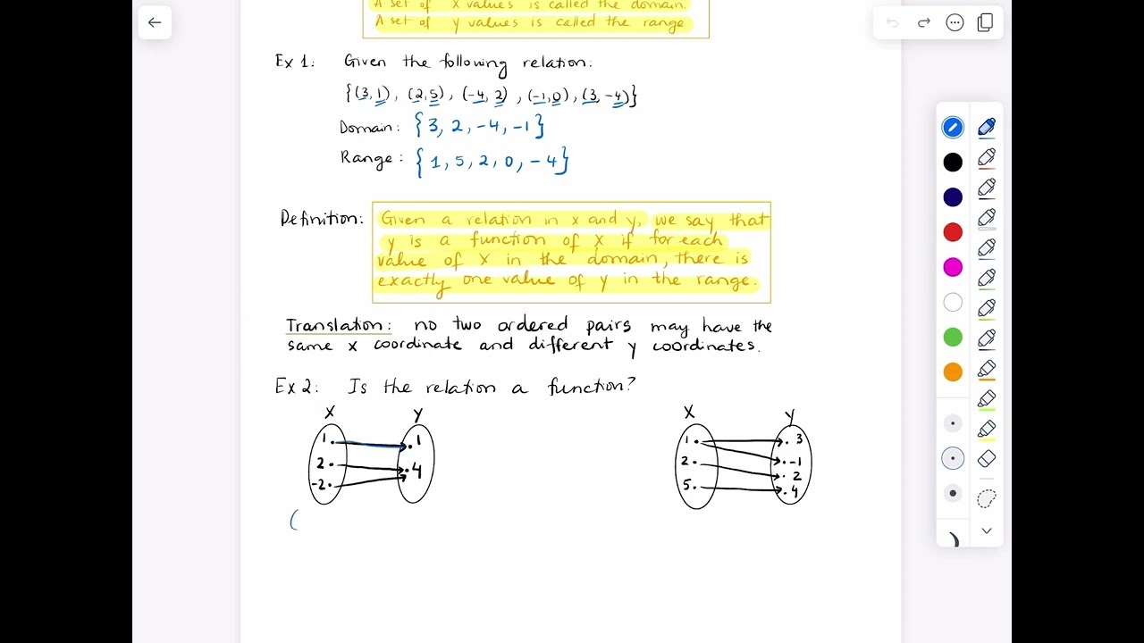 Relations and Functions