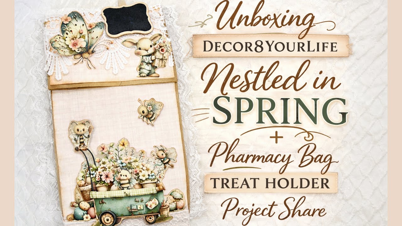 Spring Paper Craft Unboxing | Decor8yourlife “Nestled in Spring” + Easy Treat Bag Project