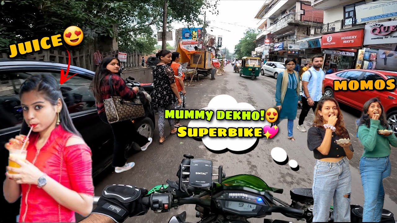 Momos Vs Superbike😳😍 Girls Reaction On Superbike z1000😱 🔥😍 Juice Peete Huye Reactions!!😍