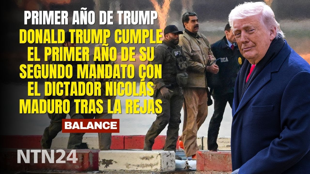 Donald Trump cumple el primer año de su segundo mandato con el dictador Nicolás Maduro tras la rejas