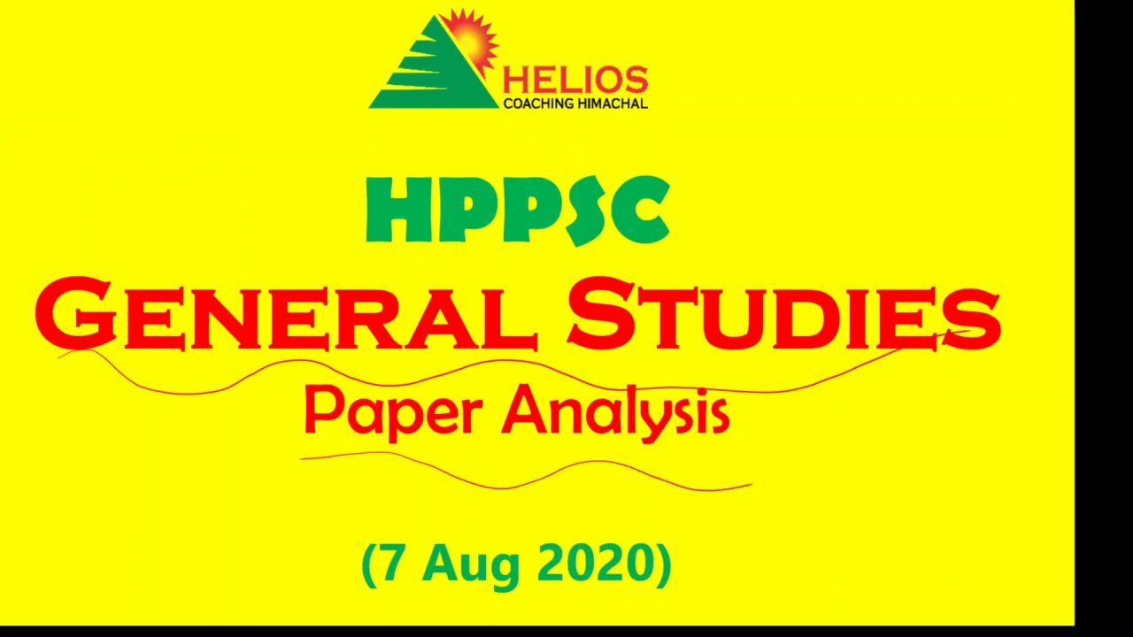 Allied Mains General Studies Paper Analysis 2020 Helios Coaching