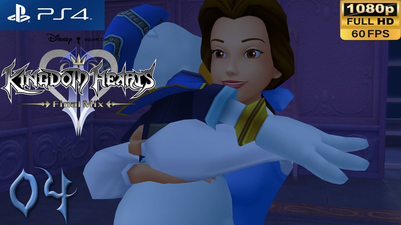 [PS4 1080p 60fps] Kingdom Hearts 2 Walkthrough 4 Beast's Castle - KH HD 1.5 + 2.5 Remix