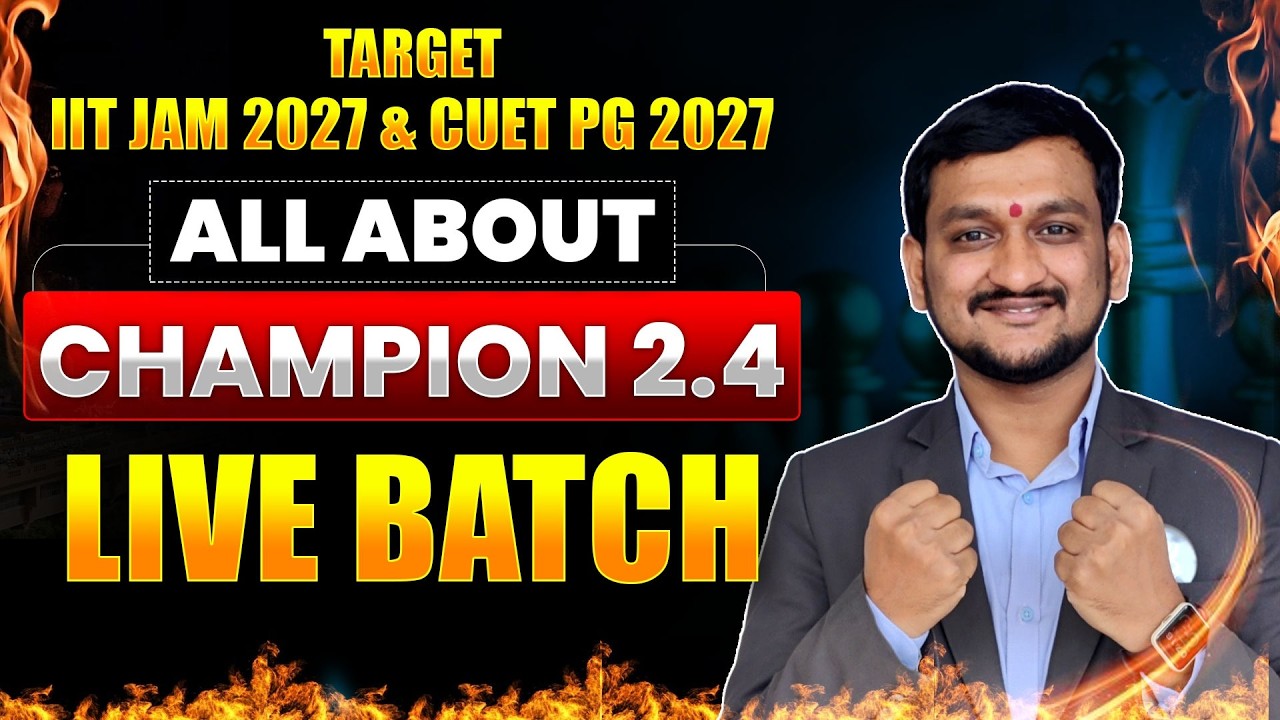 All About Champion 2.4 Live Batch | IIT JAM 2027 & CUET PG 2027 | IFAS
