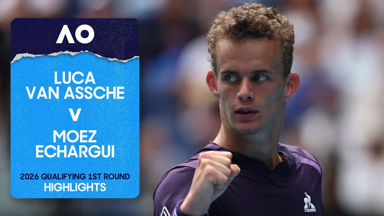 Luca Van Assche v Moez Echargui Highlights | Australian Open 2026 Qualifying First Round