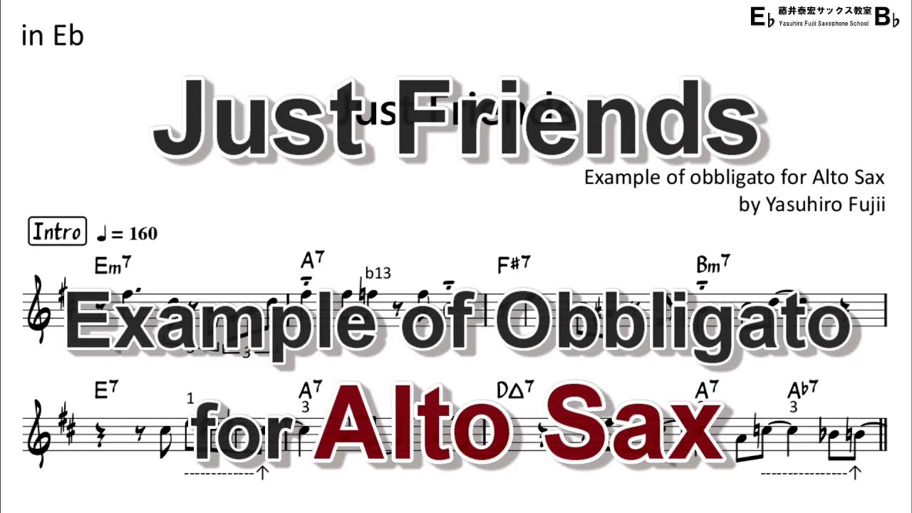 Just Friends - Example of Obbligato for Alto Sax