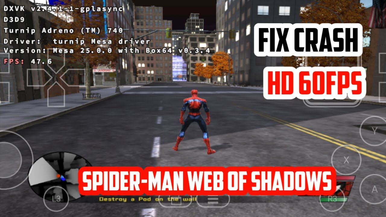 Spider-Man Web Of Shadows / Winlator 10 Frost v4.1 / Fix crash and full Tutorial / Snapdragon 8 gen2