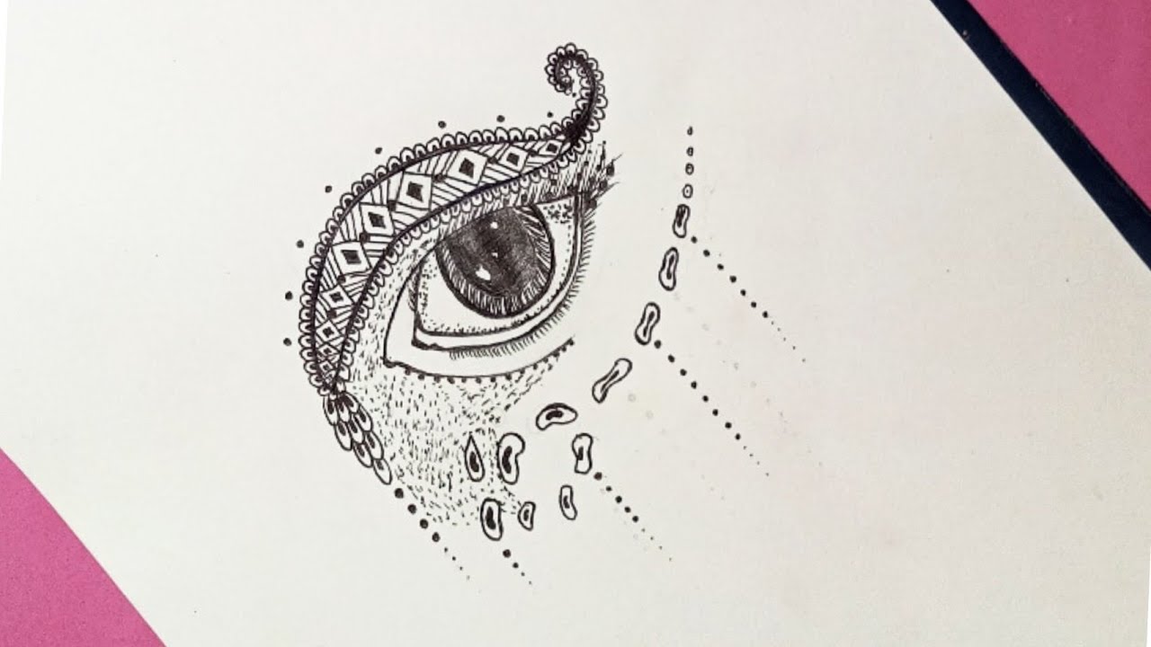 How to draw eye using Mandala art for beginners | Doodle art | Mandala eye design